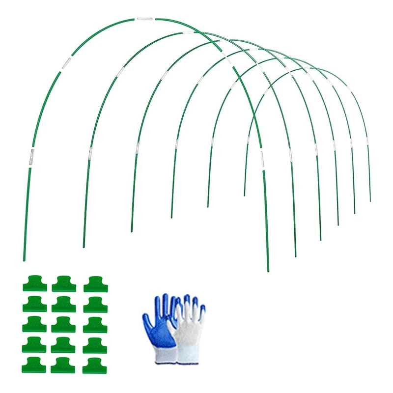 DIY Garden Hoops 6 Sets Of 8FT Long Greenhouse Hoops Grow Tunnel, Rust-Free Fiberglass Support Hoops Frame
DIY Garden Hoops 6 Sets Of 8FT Long Greenhouse Hoops Grow Tunnel, Rust-Free Fiberglass Support Hoops Frame