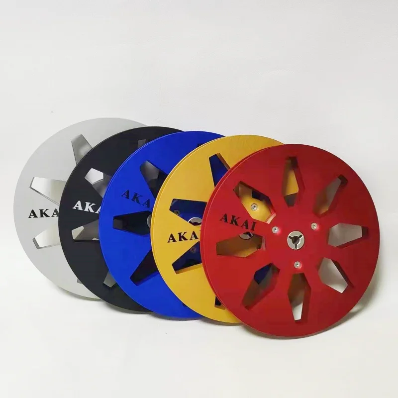 

akai 7" X ¼” Inch Empty Tape Reel Nab Hub Reel-To-Reel Recorders Accessory Empty Aluminum Disc Opening Machine Parts