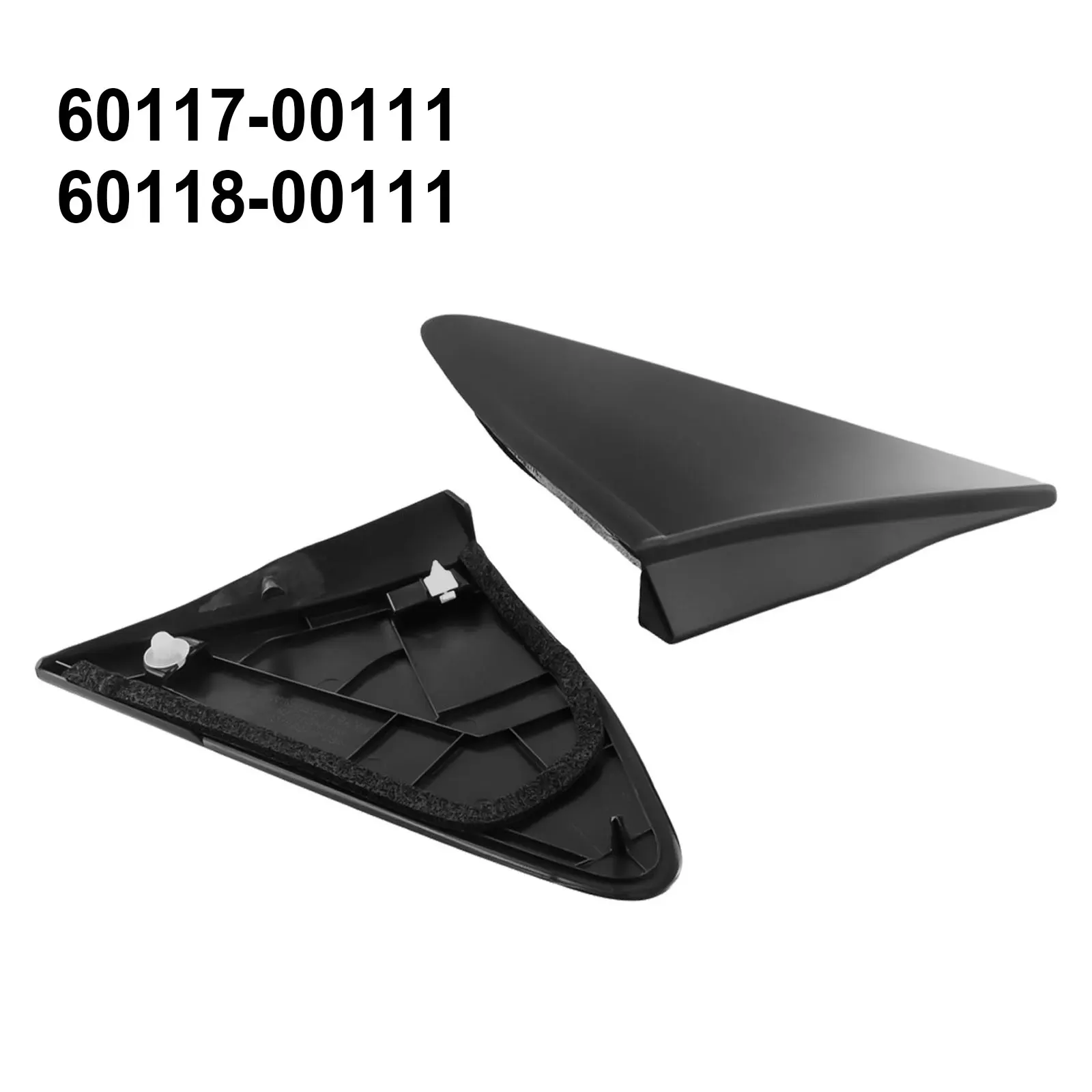 

2Pcs Front Rearview Mirror Triangle Cover Trim For Toyota For Yaris 2012-2014 60117-0D111 60118-0D111 Replace Accessories