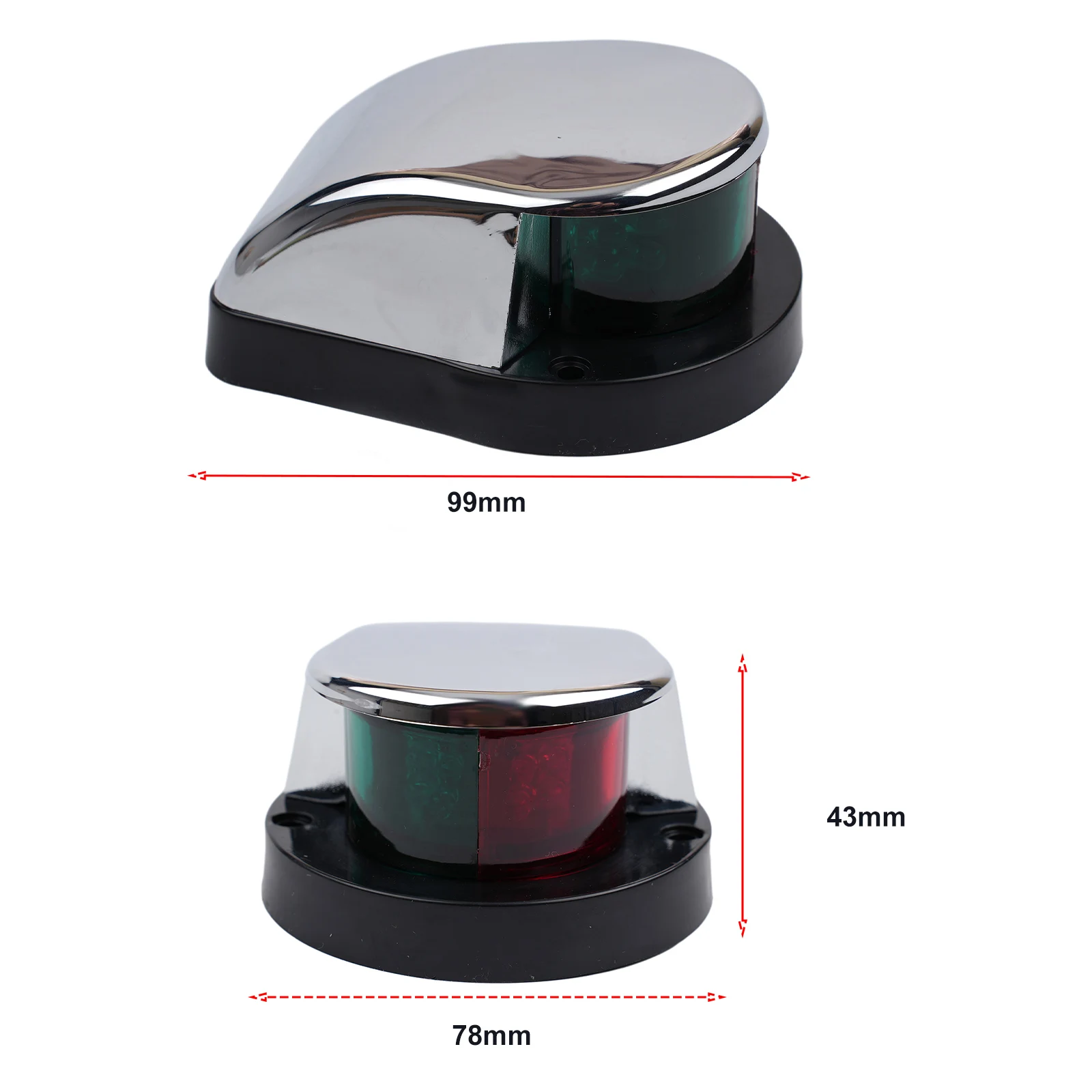 12V Boat Light LED Marine Yacht Navigation Lights Red Green Ship Running Lamp 10x7.9x4.2 Two-color Ship Yacht Light Signal Light
12V Boat Light LED Marine Yacht Navigation Lights Red Green Ship Running Lamp 10x7.9x4.2 Two-color Ship Yacht Light Signal Light