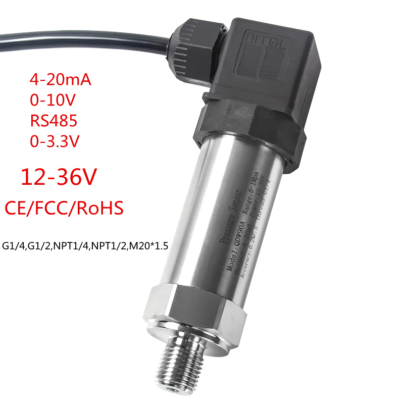 0-1bar 10bar 1.6Mpa Pressure Sensor 4-20mA 0-3.3V 10V RS485 Output Water Gas Oil Liquid Pressure Transmitter
0-1bar 10bar 1.6Mpa Pressure Sensor 4-20mA 0-3.3V 10V RS485 Output Water Gas Oil Liquid Pressure Transmitter