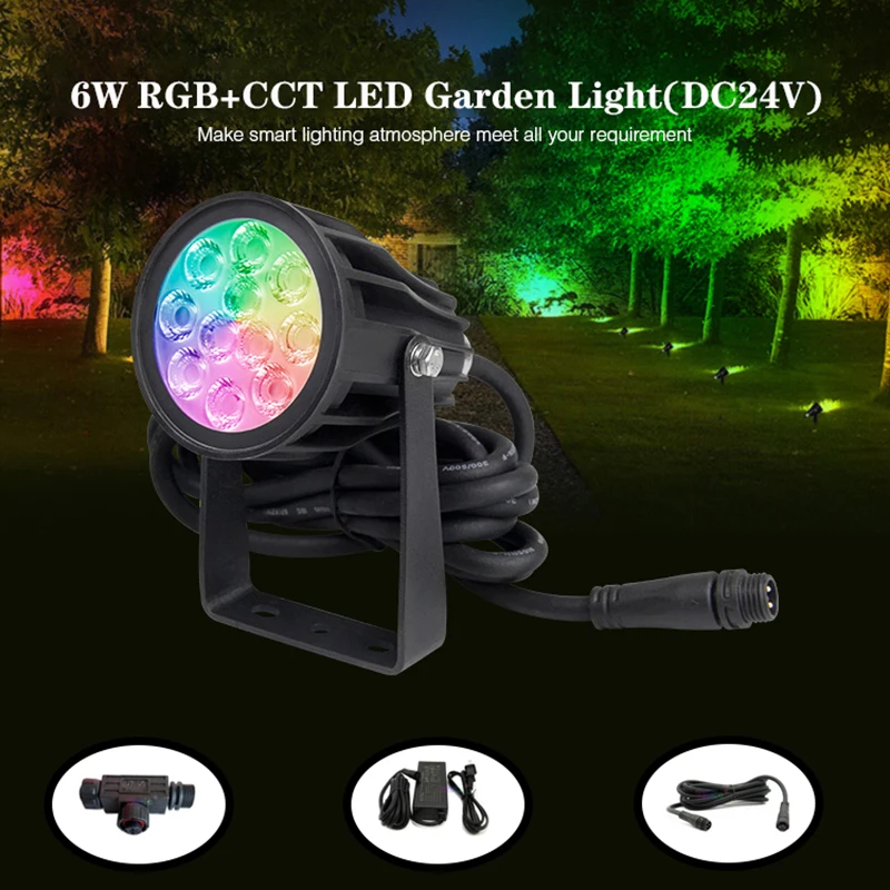 

6W RGB+CCT LED Garden Light DC24V IP66 Waterproof led Outdoor lamp Garden Lighting