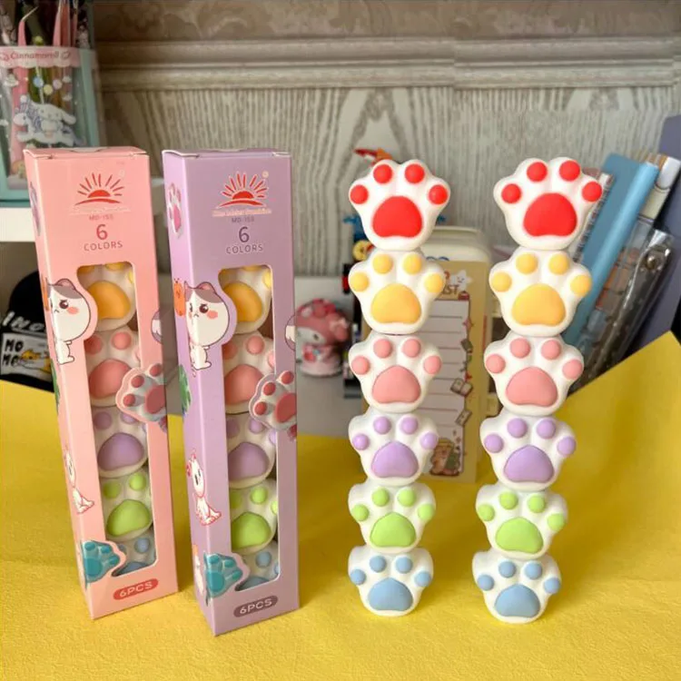 10 box/lot Kawaii Cat Paw Blocks Highlighter Set Cute Mini Drawing Painting Marker Pen School Supplies Stationery wholesale
10 box/lot Kawaii Cat Paw Blocks Highlighter Set Cute Mini Drawing Painting Marker Pen School Supplies Stationery wholesale