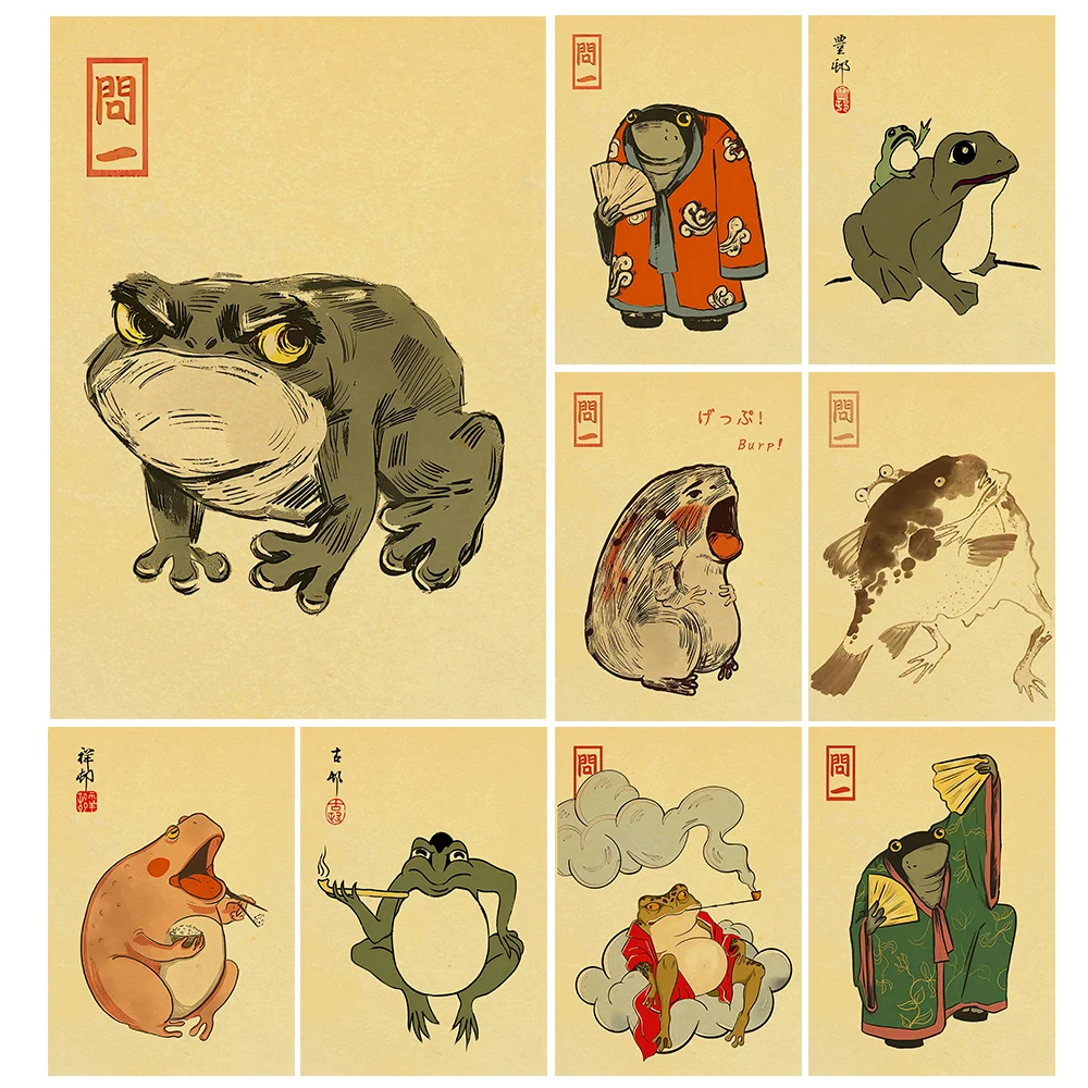 Japanese Frog Poster Character Nostalgia Decoration Chambre DIY Wall Picture Dormitory Home Vintage Room Bedroom Painting
Japanese Frog Poster Character Nostalgia Decoration Chambre DIY Wall Picture Dormitory Home Vintage Room Bedroom Painting