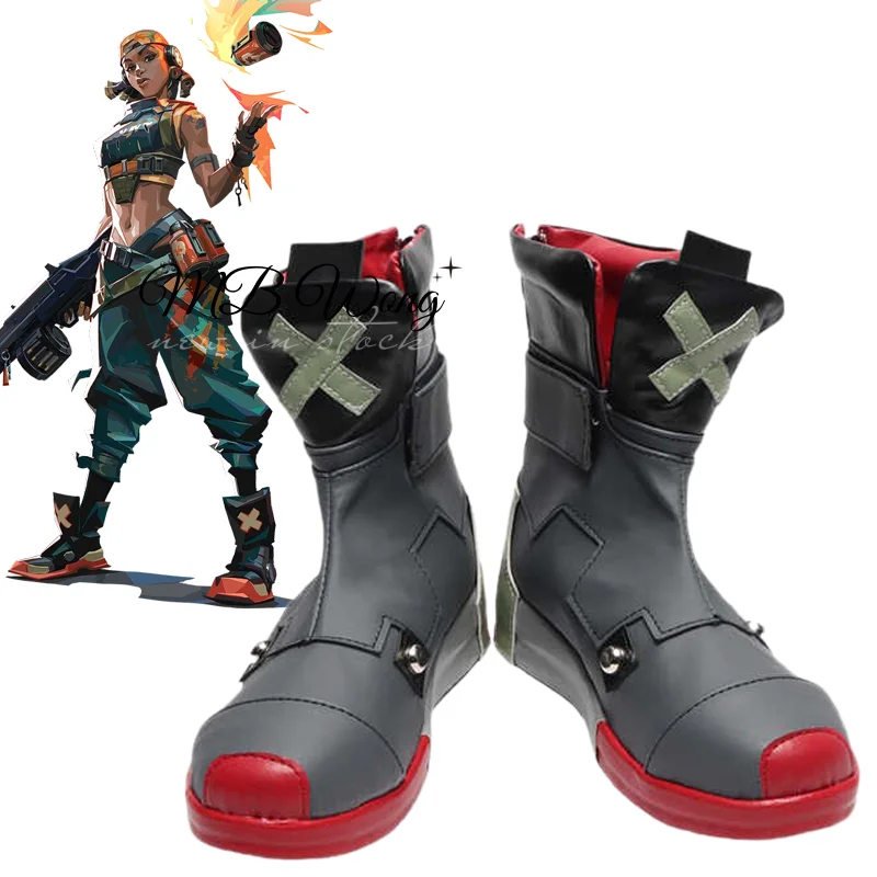 

Game VALORANT Raze Cosplay Shoes Boots Anime Role Play Halloween Carnival Party Outfit Christmas Custom Made Men Women Adult