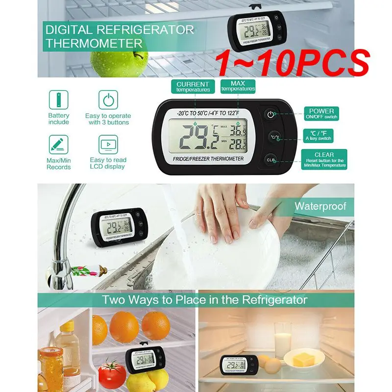 

1~10PCS Corui Electronic Digital Refrigerator Thermometer Freezer Anti-humidity Thermometer Family Intelligence System Home