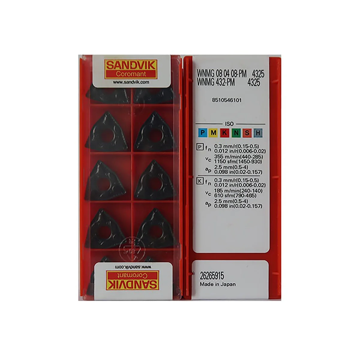 Sandvik Coromant 100% Original WNMG080408 PM 4325 WNMG08 Medium Finishing Carbide Turning Inserts TurningTools
Sandvik Coromant 100% Original WNMG080408 PM 4325 WNMG08 Medium Finishing Carbide Turning Inserts TurningTools