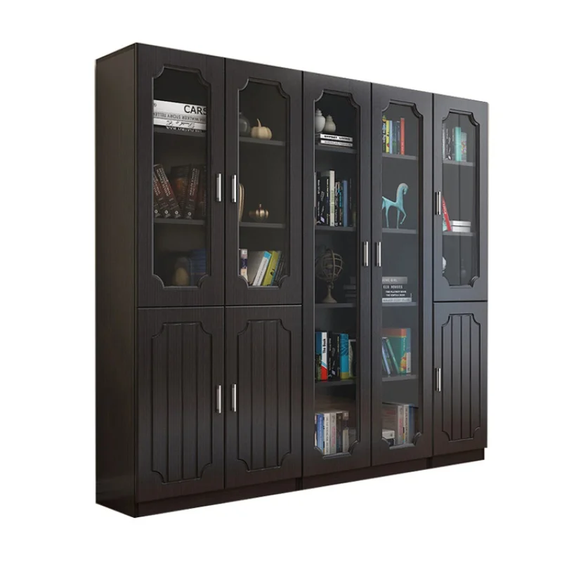 

Модная книжная полка, деревянный книжный шкаф со стеклянными дверями