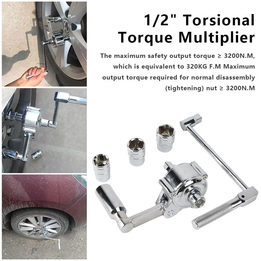 Torsional Torque Multiplier Wrench Lug Nut Remover Tire Lug Tool Saving Car Nut Labor Car Tire Spanner Changing Disassembly X2F3
Torsional Torque Multiplier Wrench Lug Nut Remover Tire Lug Tool Saving Car Nut Labor Car Tire Spanner Changing Disassembly X2F3