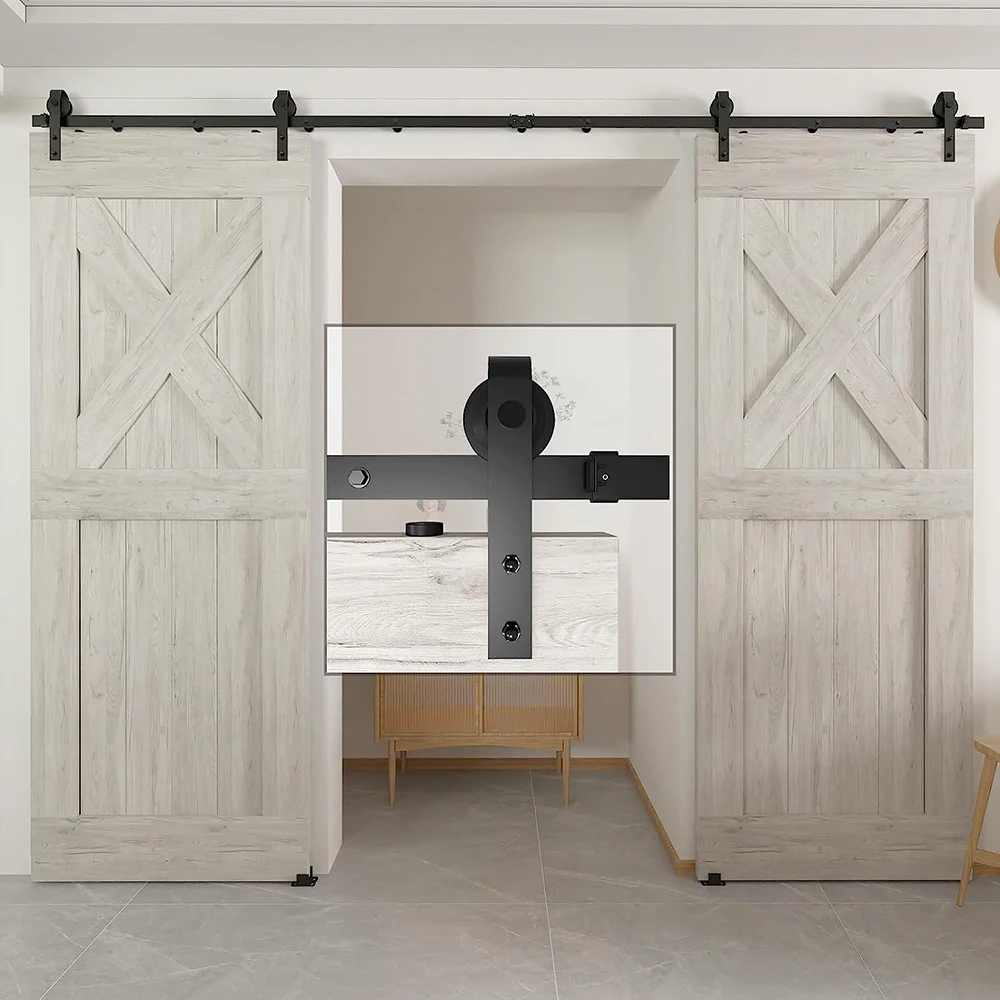 LWZH J-Shaped Sliding Barn Door Steel Hardware Kit Closet Door Hardware Hangers for Two Door (6-20FT)
LWZH J-Shaped Sliding Barn Door Steel Hardware Kit Closet Door Hardware Hangers for Two Door (6-20FT)