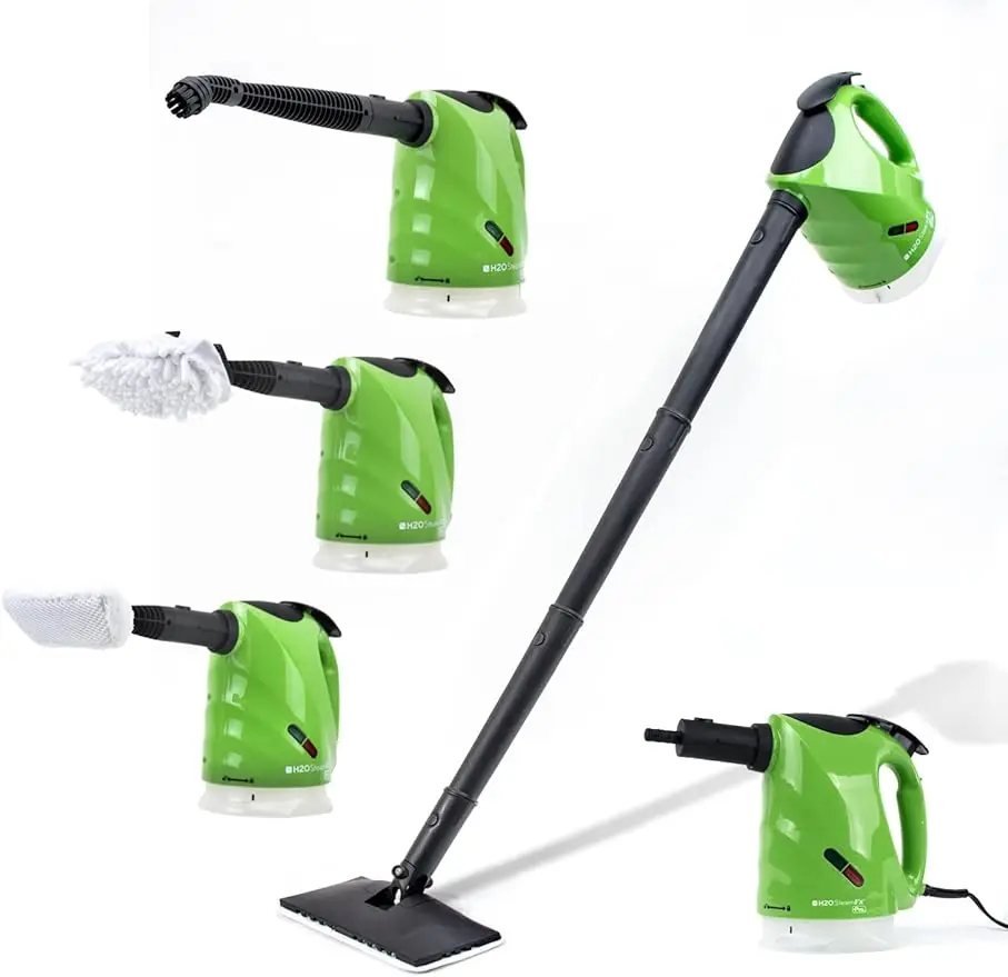 

Multipurpose Handheld Steam Cleaner - H2O SteamFX Pro, For Upholstery and Floor Cleaning, Comes with 12 Pieces Accessory