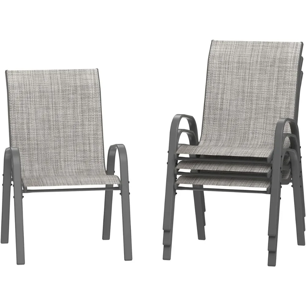 Chair set of 4, outdoor stackable dining chairs for all weather, breathable garden outdoor furniture for backyard decks
Chair set of 4, outdoor stackable dining chairs for all weather, breathable garden outdoor furniture for backyard decks