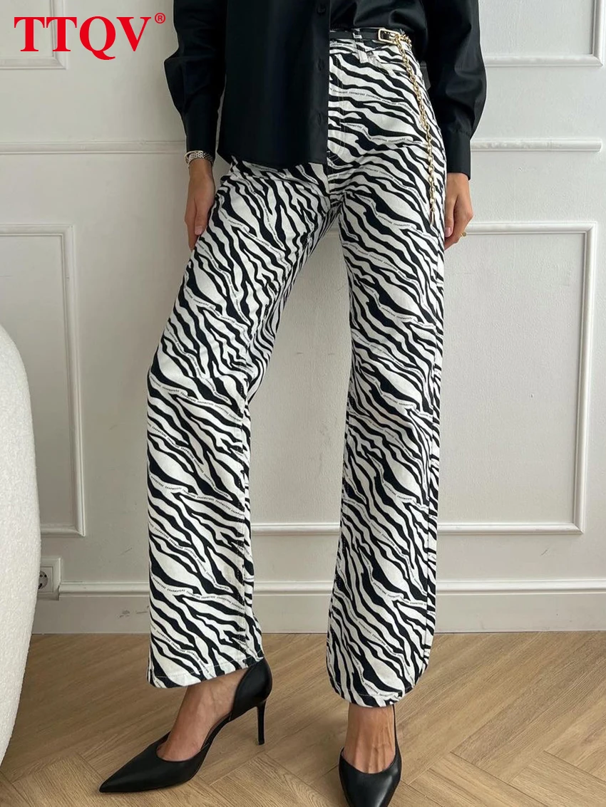 TTQV Fashion Black Zebra Print Women'S Pants 2023 Autumn High Waisted Slim Straight Trousers Casual Cotton Full Length Pants
TTQV Fashion Black Zebra Print Women'S Pants 2023 Autumn High Waisted Slim Straight Trousers Casual Cotton Full Length Pants