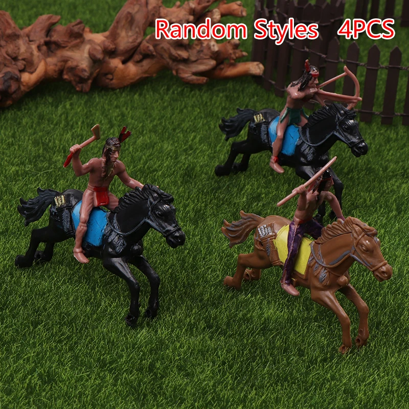 

Set Of 4 Cowboys And Figures Horse Riding Figures Western Cowboy Figures For Preschool Boys Kids Sandbox