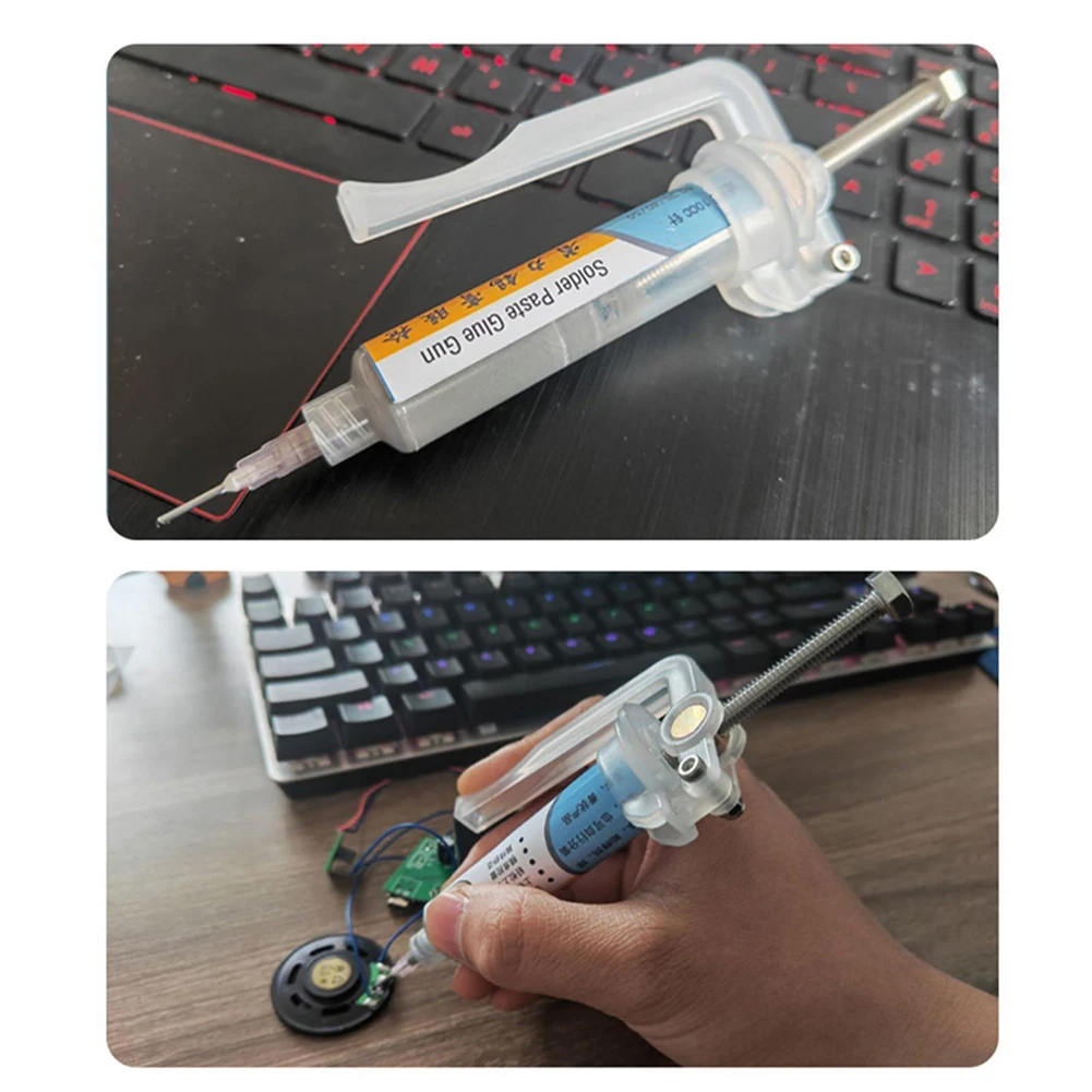 Flux Syringe Paste Dispenser Plastic+stainless Steel Portable Welding Kit 100x50x30mm Glue Booster Gun Flux Universal
Flux Syringe Paste Dispenser Plastic+stainless Steel Portable Welding Kit 100x50x30mm Glue Booster Gun Flux Universal