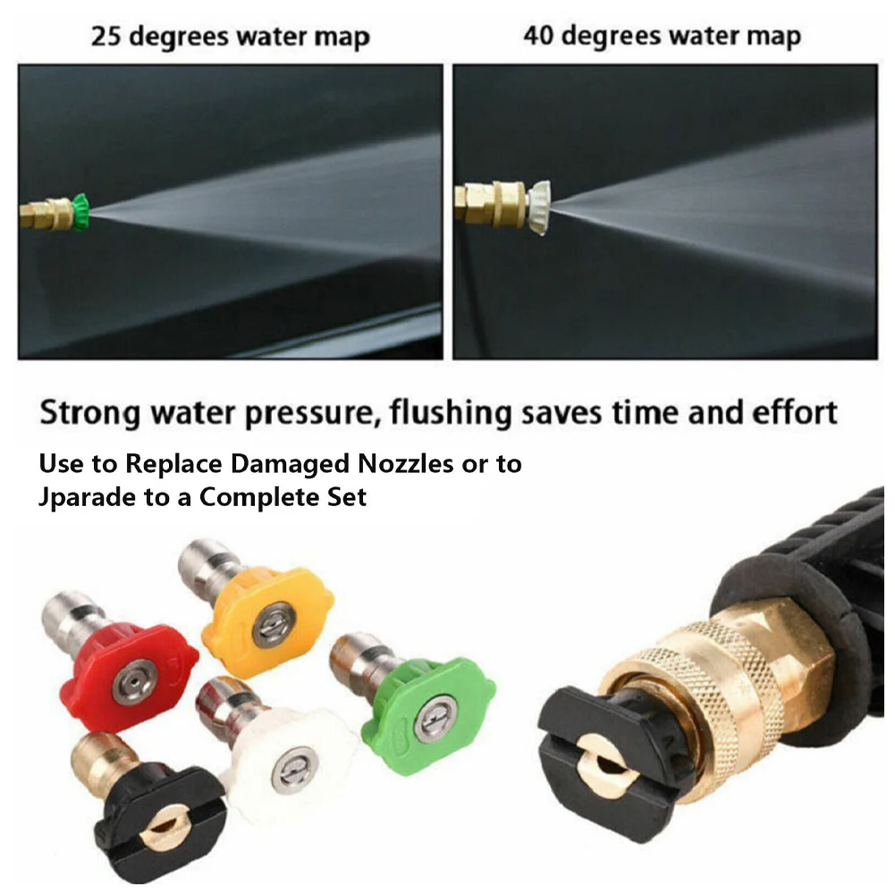 1 Set Spray Nozzle Excellent Service Life Max Temp 60 Celsius Red Tip White Tip For Kinds Of Pressure Washer
1 Set Spray Nozzle Excellent Service Life Max Temp 60 Celsius Red Tip White Tip For Kinds Of Pressure Washer
