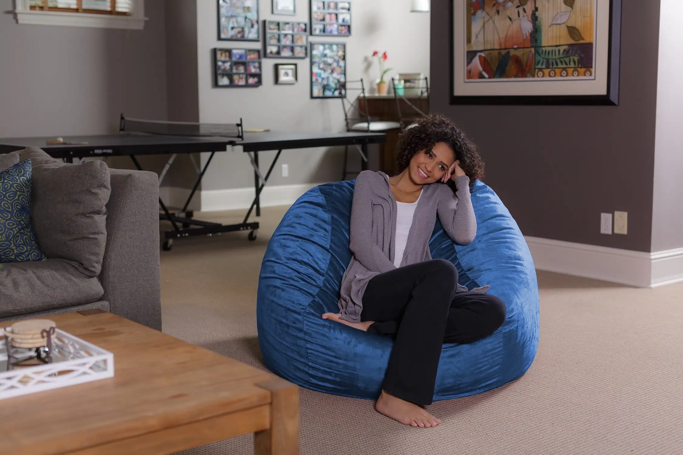 Sofa Sack Bean Bag Chair, Memory Foam Lounger with Microsuede Cover, Kids, Adults, 4 ft, Royal Blue
Sofa Sack Bean Bag Chair, Memory Foam Lounger with Microsuede Cover, Kids, Adults, 4 ft, Royal Blue