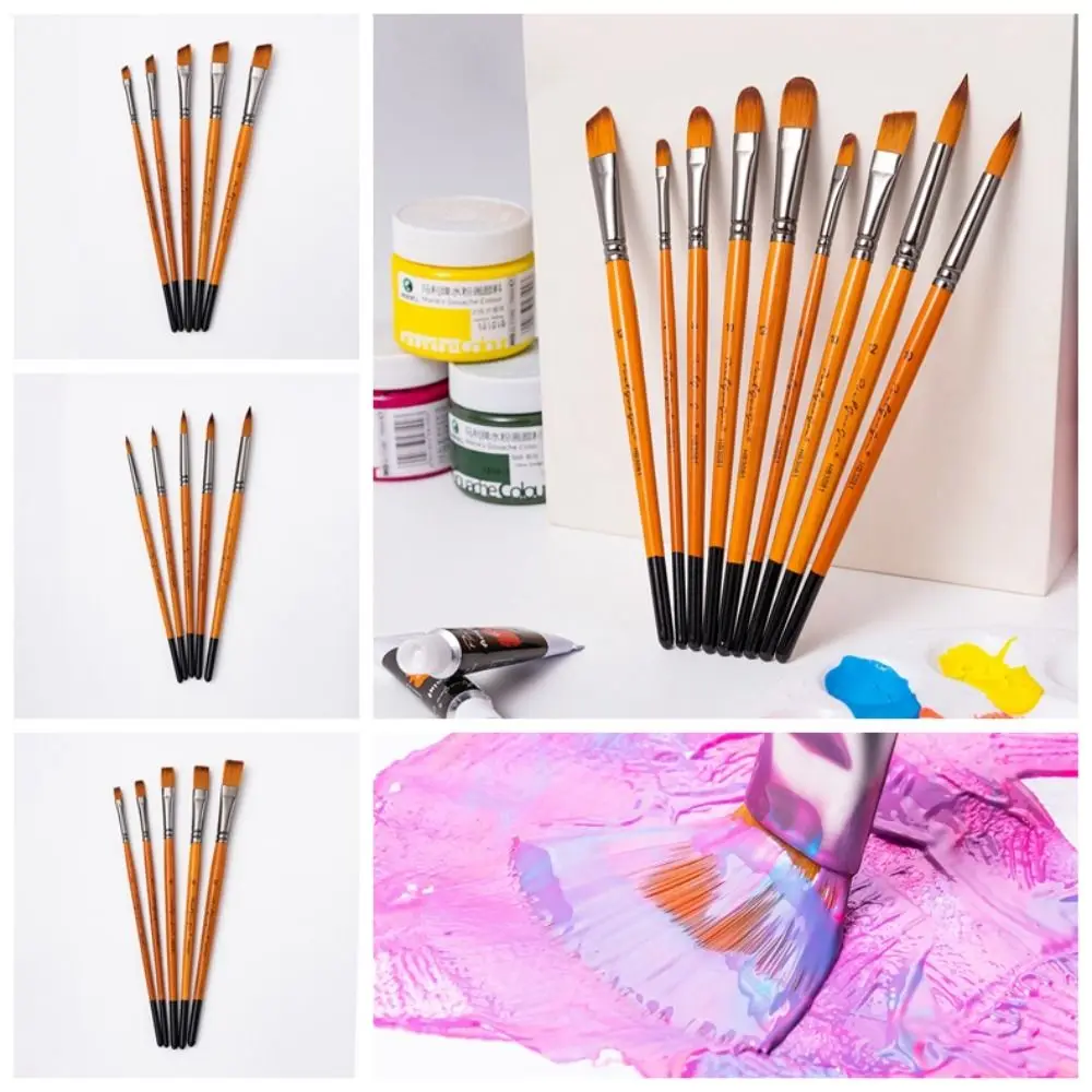 5pcs/set Wooden Handle Painting Brushes Kits Synthetic Nylon Tips Spike Head Art Paint Brushes Round Head Stationery
5pcs/set Wooden Handle Painting Brushes Kits Synthetic Nylon Tips Spike Head Art Paint Brushes Round Head Stationery
