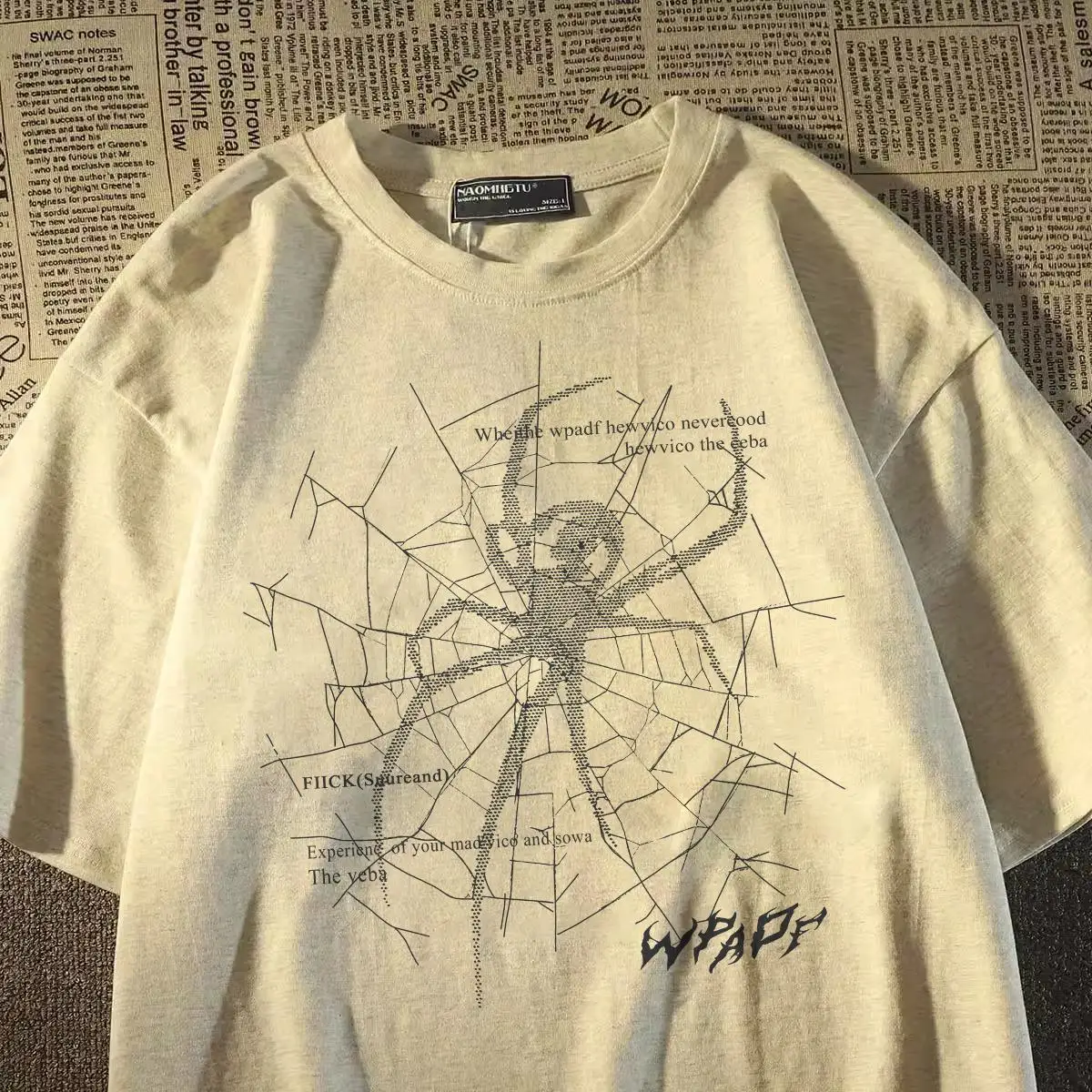 Men's pure cotton T-shirt short-sleeved summer thin trendy American casual round neck top loose and versatile heavyweight tshirt
Men's pure cotton T-shirt short-sleeved summer thin trendy American casual round neck top loose and versatile heavyweight tshirt