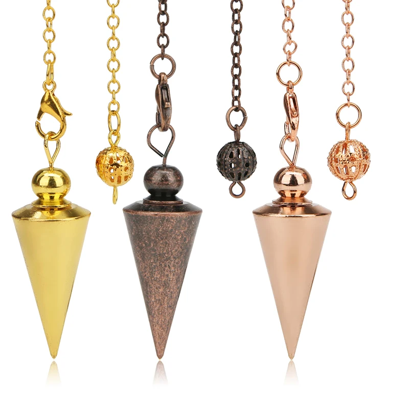 Cone Metal Pendulum for Wicca Antique Copper Gold-color Spiritual Pendulo Radiestesia Healing Pendule Hot Sale Jewelry
Cone Metal Pendulum for Wicca Antique Copper Gold-color Spiritual Pendulo Radiestesia Healing Pendule Hot Sale Jewelry
