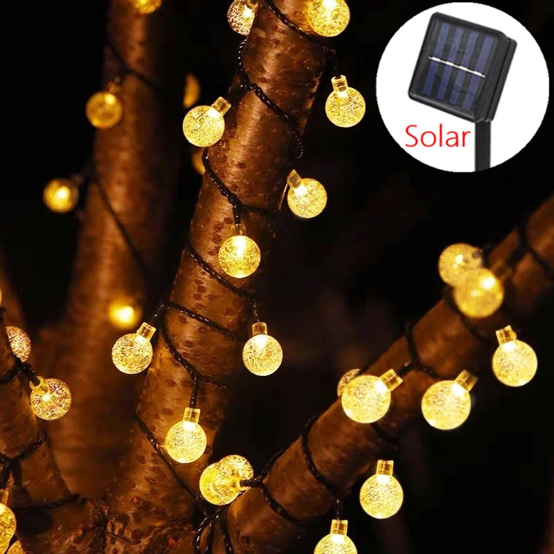 Solar LED Bubble lights Holiday String Light Waterproof Fairy Garden Decor Outdoor Led Street Garland Christmas Decoration 50led
Solar LED Bubble lights Holiday String Light Waterproof Fairy Garden Decor Outdoor Led Street Garland Christmas Decoration 50led