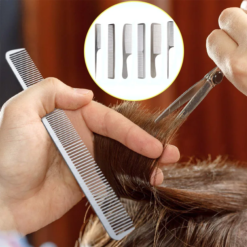 Alileader 3/6 Pcs Barber Comb Set Stainless Steel Hair Styling Grooming Detangler Comb Hairdressing Silver Fine Cutting Comb
Alileader 3/6 Pcs Barber Comb Set Stainless Steel Hair Styling Grooming Detangler Comb Hairdressing Silver Fine Cutting Comb
