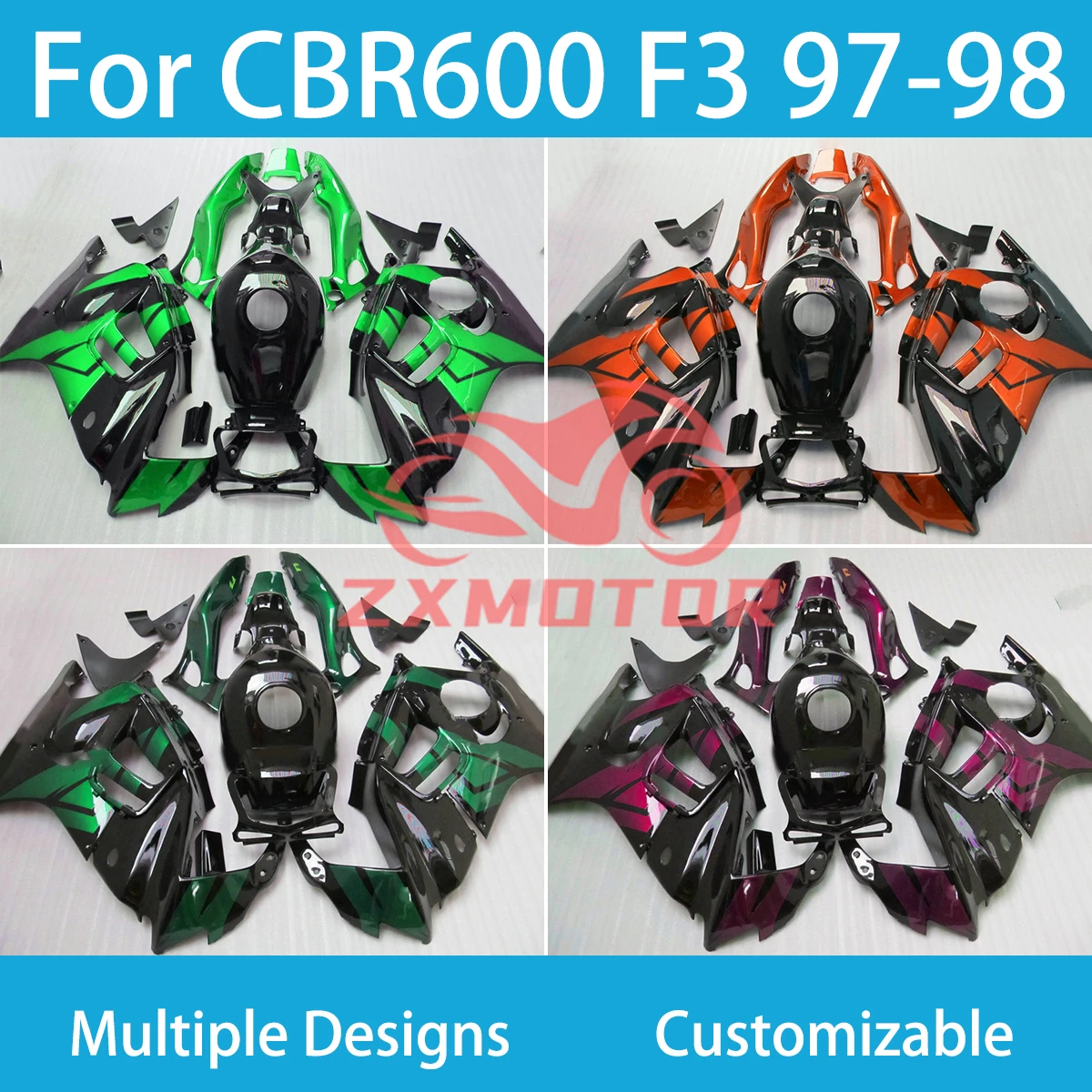 

Fairing Kit for Honda CBR600 F3 1997 1998 ABS Cowling Injection Bodywork Set Motorcycle Fairings CBR 600 F3 97 98