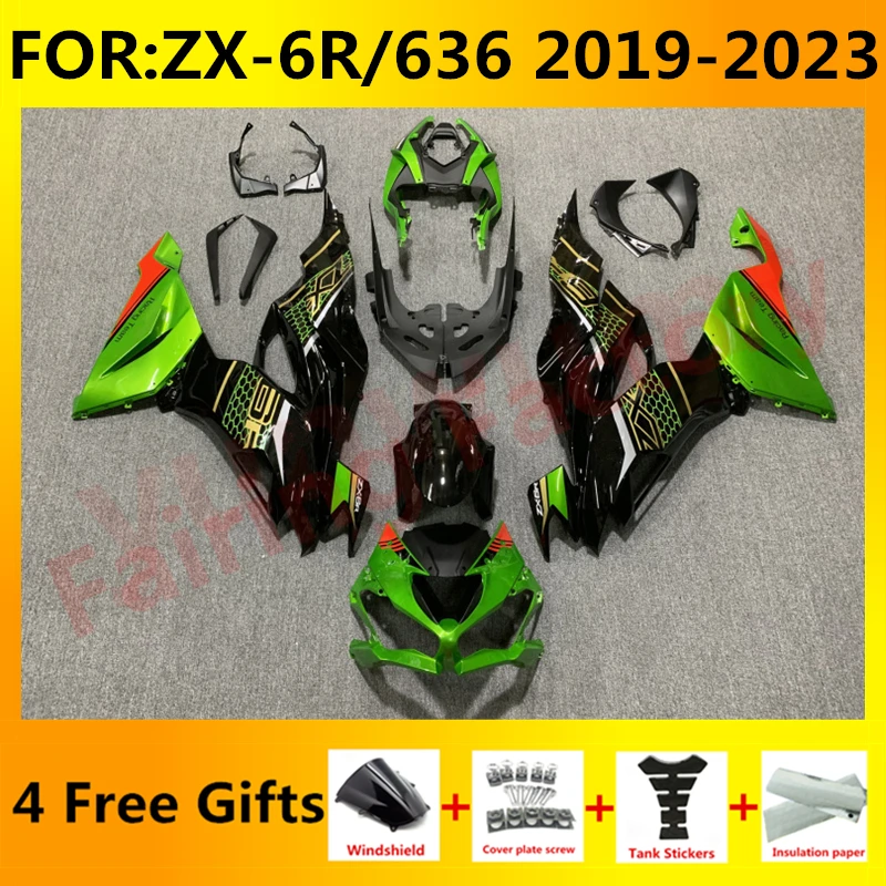 

NEW ABS Motorcycle Fairings fit for Ninja ZX-6R 2019 2020 2021 2022 2023 ZX6R zx 6r 636 bodywork full fairing set black green