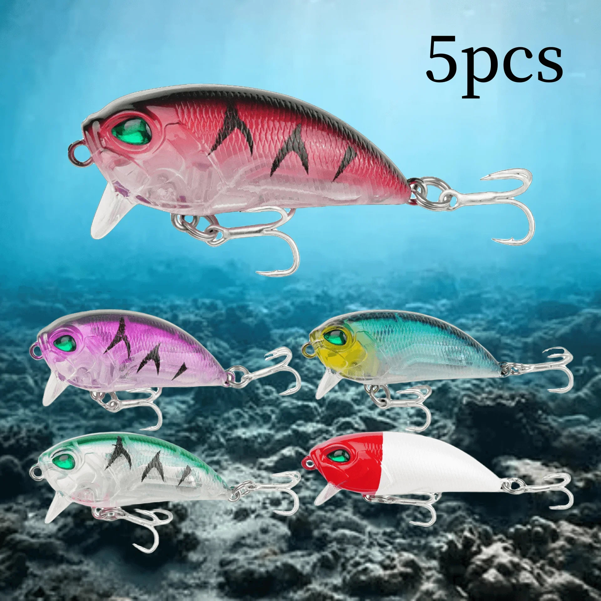 FOCARP 5 pcs Mini Topwater Crankbait Fishing Lures Kits Swimbait Wobbler Hard Baits for Bass Trout Pike Freshwater and Saltwater
FOCARP 5 pcs Mini Topwater Crankbait Fishing Lures Kits Swimbait Wobbler Hard Baits for Bass Trout Pike Freshwater and Saltwater