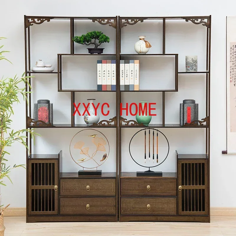 

Combination Curio Shelf Ornaments Display Cabinet Hallway Solid Wood Duobao Pavilion Living Room