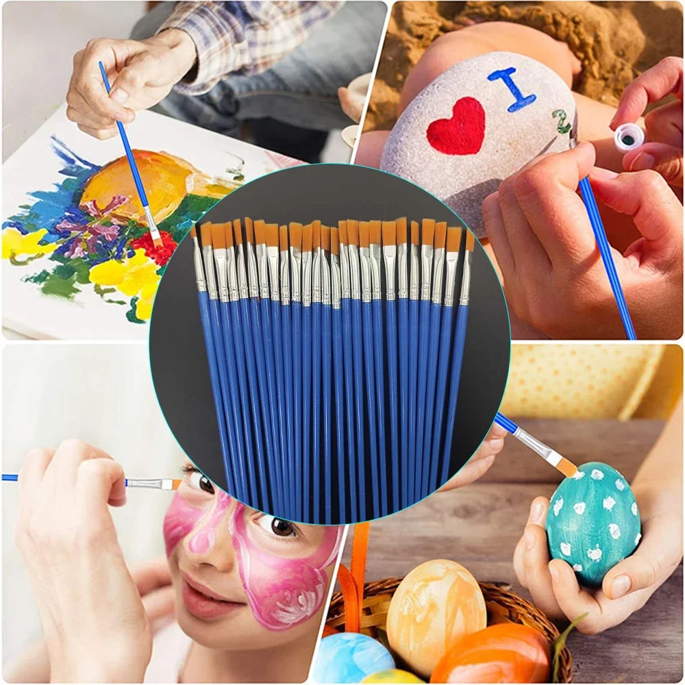 5Pcs Painting Brushes Set Art Round Flat Hair Nylon Hair Paint Brush for Oil Acrylic Watercolor Kids/Artists/Beginners/Students
5Pcs Painting Brushes Set Art Round Flat Hair Nylon Hair Paint Brush for Oil Acrylic Watercolor Kids/Artists/Beginners/Students