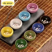 Colorful Ice-Crackle Porcelain 8 Colors Tea Sets With Fish Pattern Ceramic Kung fu Professional Tea Cup Culture China porcelana
Colorful Ice-Crackle Porcelain 8 Colors Tea Sets With Fish Pattern Ceramic Kung fu Professional Tea Cup Culture China porcelana