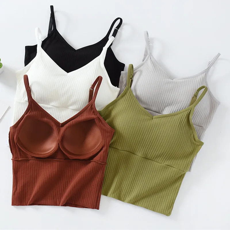 Sexy Sleeveless Sling Sleep Tops For Women New Chest Pad Cotton Pajamas Top One Piece Sleepwear Shirt Female Short T-Shirts
Sexy Sleeveless Sling Sleep Tops For Women New Chest Pad Cotton Pajamas Top One Piece Sleepwear Shirt Female Short T-Shirts
