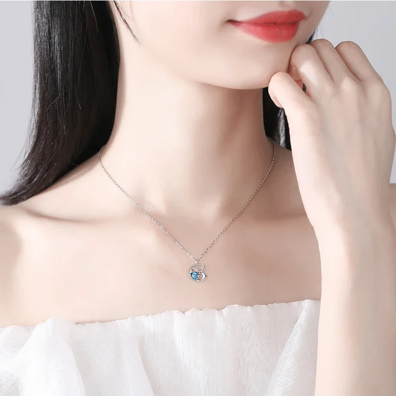 

Y2K S925 2024 New Heartbeat Deer Women Necklace Light Luxury Luxury High Sense Pendant Girl collarbone Chain Valentine Day gift