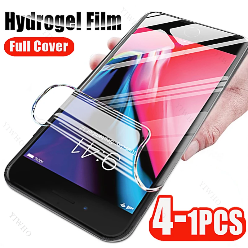 

4-1pcs for Apple Iphone 11 8 7 6 6s Pro Max Plus Screen Protectors HD Hydrogel Film for Iphone 11ProMax 11pro 8Plus 7Plus Safety