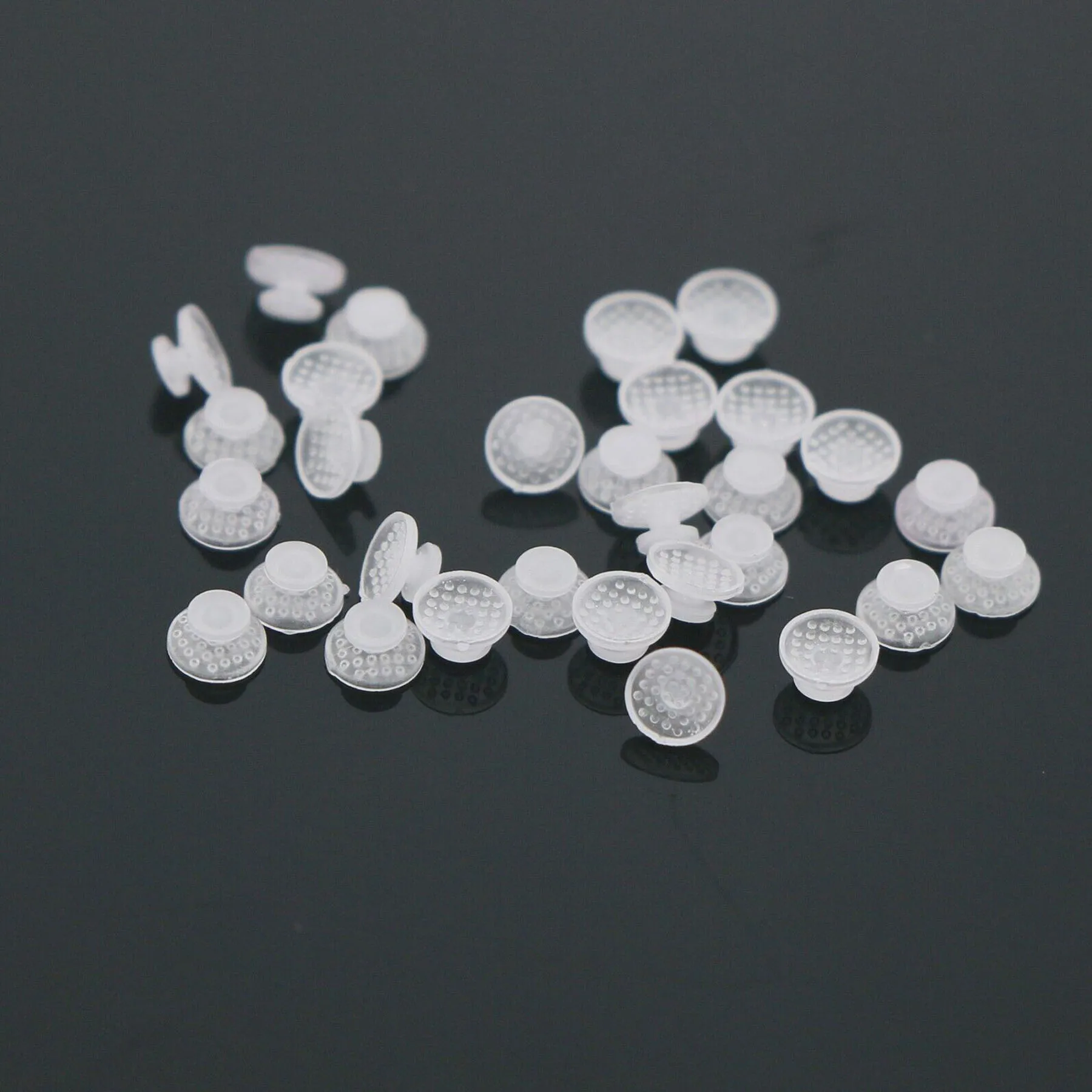 

10 Pcs/Pack Dental Orthodontic Ceramic Clear Lingual Button Bondable Round Base