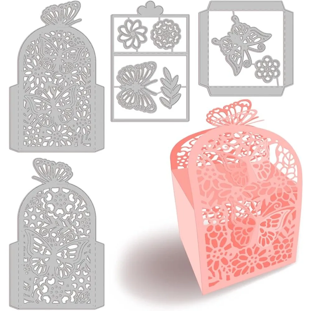 3D Gift Box Embossing Template Butterfly Flower Carbon Steel Die Cuts for Scrapbooking Card DIY Craft Decoration
3D Gift Box Embossing Template Butterfly Flower Carbon Steel Die Cuts for Scrapbooking Card DIY Craft Decoration