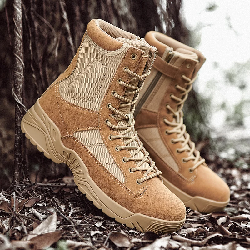 High Quality Autumn Men Boots Tactical Military Special Force Waterproof Leather Desert Work Shoes Men's Combat Army Ankle Boots
High Quality Autumn Men Boots Tactical Military Special Force Waterproof Leather Desert Work Shoes Men's Combat Army Ankle Boots