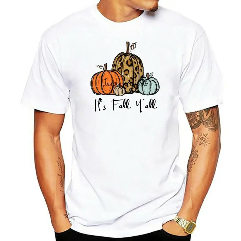 

cotton T-shirt brand top Farmer Sunflower Pumpkin Fruits It'S Fall Y'All Tshirt Women Sport Grey Tee Shirt