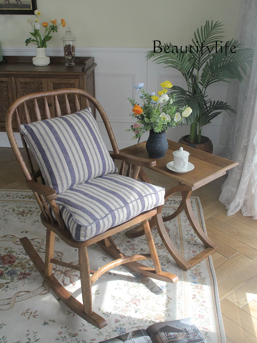 

American style rural solid wood rocking chair retro vintage vintage Windsor chair