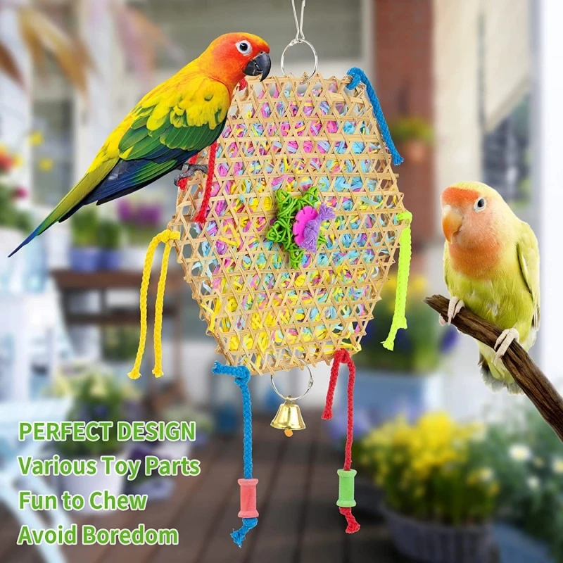 Bird Basket Bamboo Five-pointed Star Toy Hexagonal Colorful Cotton Rope Supplies Parrot Puzzle Shredding Toys Budgies Products
Bird Basket Bamboo Five-pointed Star Toy Hexagonal Colorful Cotton Rope Supplies Parrot Puzzle Shredding Toys Budgies Products