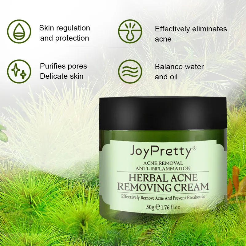 

JoyPretty Herbal Day Cream For Acne Skin Care Face Moisturizer Oil Control Pimple Acne Scar Removal Cream Treatment For Women