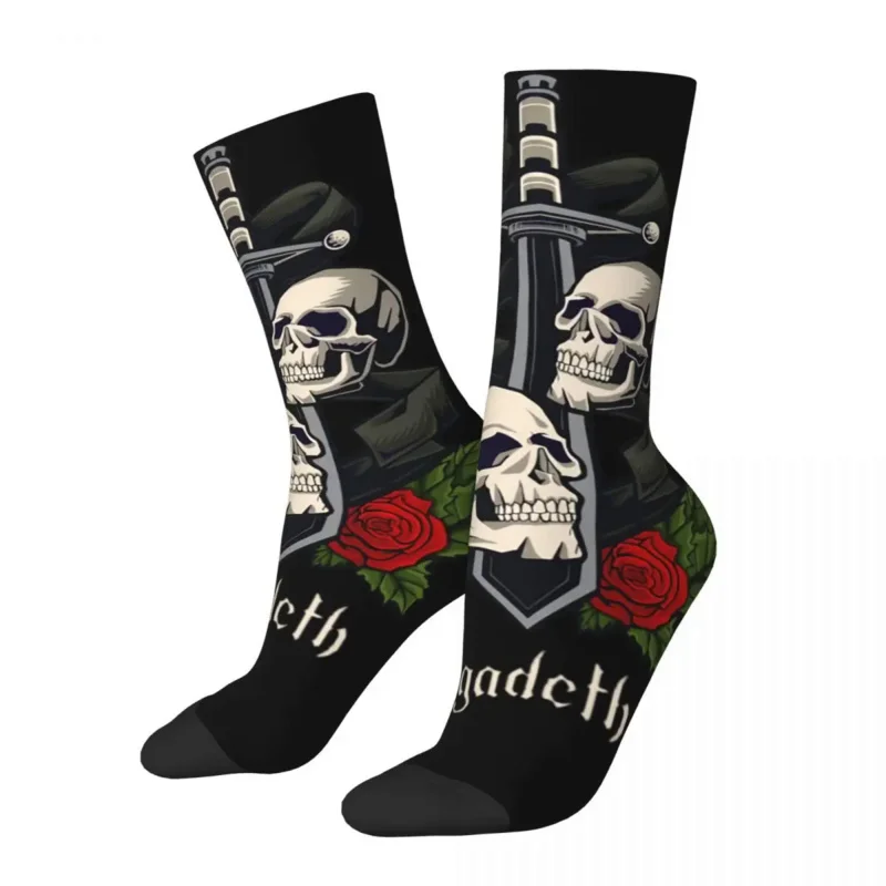 

Мечевой череп Megadeth дизайнерские тематические всесезонные носки продукт для унисекс поглощающие пот чулки
