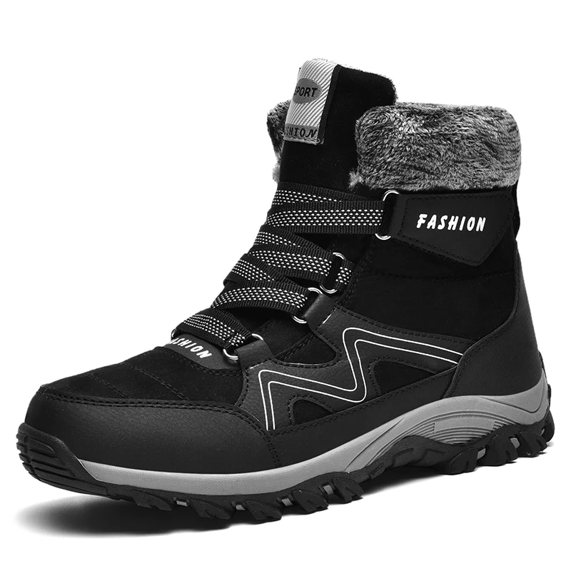HIKEUP Couple Hiking Shoes High-Top Outdoor Cotton Shoes Large Size Plus Velvet Wear-resistant Men Trekking Tactical Sneakers
HIKEUP Couple Hiking Shoes High-Top Outdoor Cotton Shoes Large Size Plus Velvet Wear-resistant Men Trekking Tactical Sneakers