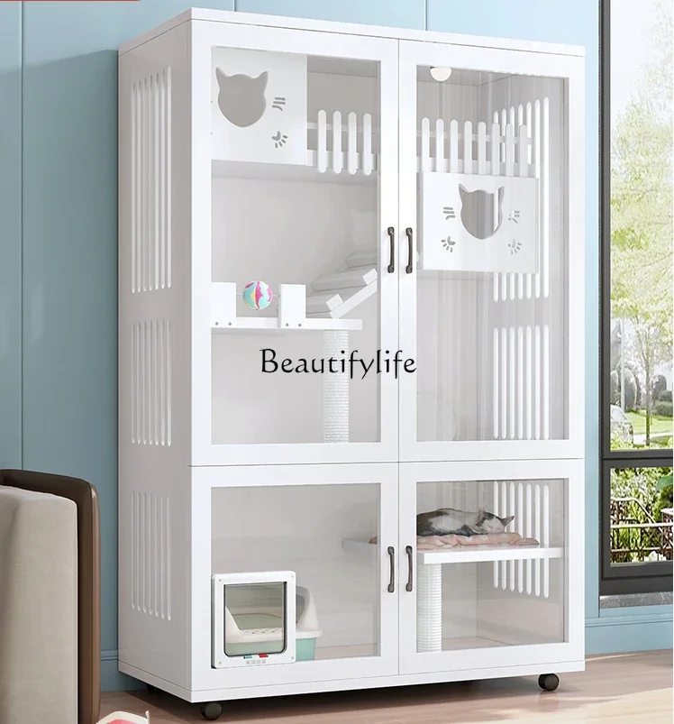 Solid Wood Cat Cage Home Indoor Super Large Free Space Double-Layer Three-Layer Cat Villa
Solid Wood Cat Cage Home Indoor Super Large Free Space Double-Layer Three-Layer Cat Villa