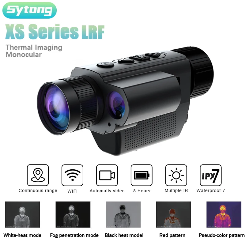 

Sytong XS03LRF 384X288 Handheld Thermal Monocular Built-in Laser Rangefinder WIFI IR Infrared Thermal Imaging Scope for Hunting