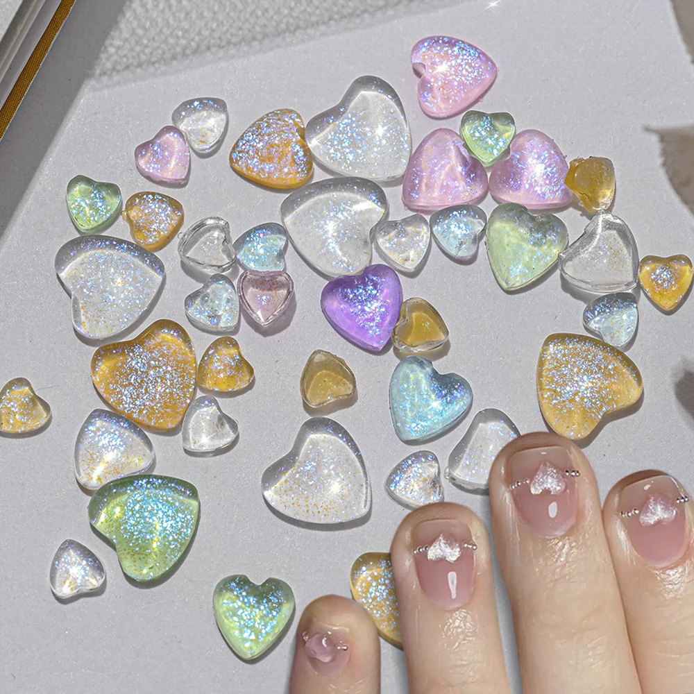 100pcs Resin Aurora Love Heart Nail Charms 3/6/8mm Glitter 3D Peach Heart Rhinestone Kawaii Valentine's Day Nail Art Decorations
100pcs Resin Aurora Love Heart Nail Charms 3/6/8mm Glitter 3D Peach Heart Rhinestone Kawaii Valentine's Day Nail Art Decorations