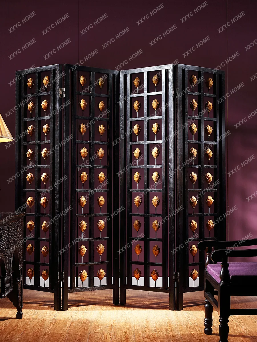 Chinese Solid Wood Subareas Screens Living Room Double-Sided Painted Mobile Folding Furniture 
Chinese Solid Wood Subareas Screens Living Room Double-Sided Painted Mobile Folding Furniture