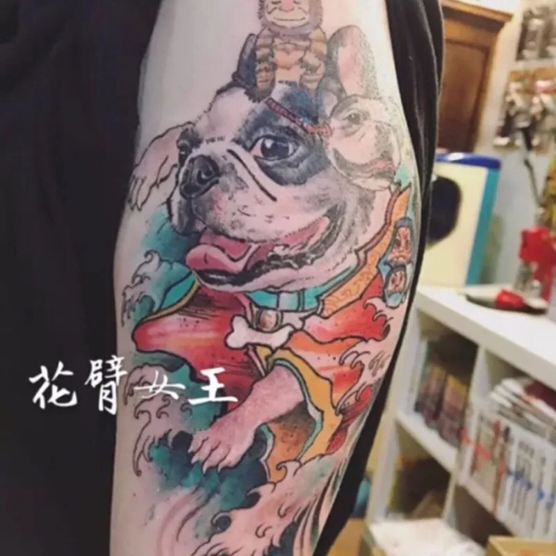 Тату-наклейка Ukiyoe Fierce Dog для женщин и мужчин, водостойкая искусственная татуировка, мультяшное искусство, временные татуировки на руку, стойкая тату-наклейка
Тату-наклейка Ukiyoe Fierce Dog для женщин и мужчин, водостойкая искусственная татуировка, мультяшное искусство, временные татуировки на руку, стойкая тату-наклейка