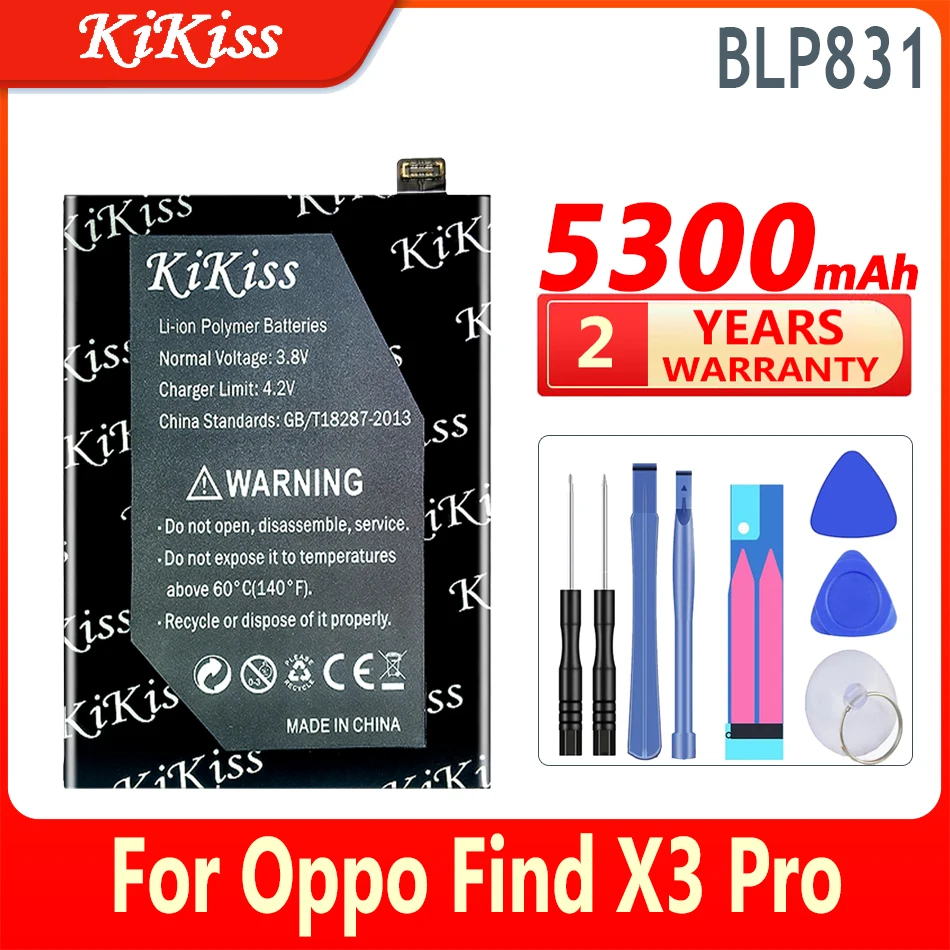 Аккумулятор KiKiss BLP831 на 5300 мА · ч для Oppo Find X3 Pro x3pro CPH2173 PEEM00
Аккумулятор KiKiss BLP831 на 5300 мА · ч для Oppo Find X3 Pro x3pro CPH2173 PEEM00